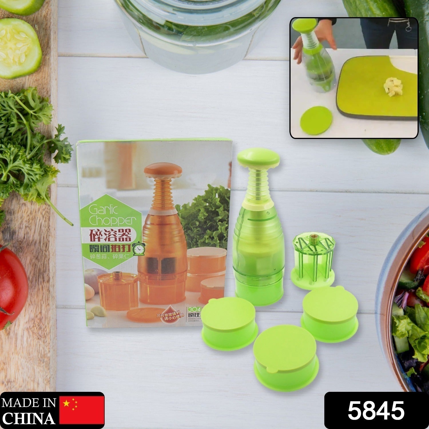 5845 Food Chopper, Easy to Clean Manual Hand Chopper Dicer, Slap Press Chopper Mincer for Vegetables Onions Garlic Nuts Salads 5845 Food Chopper, Easy to Clean Manual Hand Chopper Dicer, Slap Press Chopper Mincer for Vegetables Onions Garlic Nuts Salads